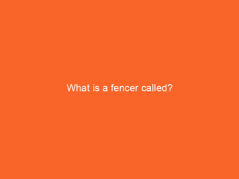 What is a fencer called?